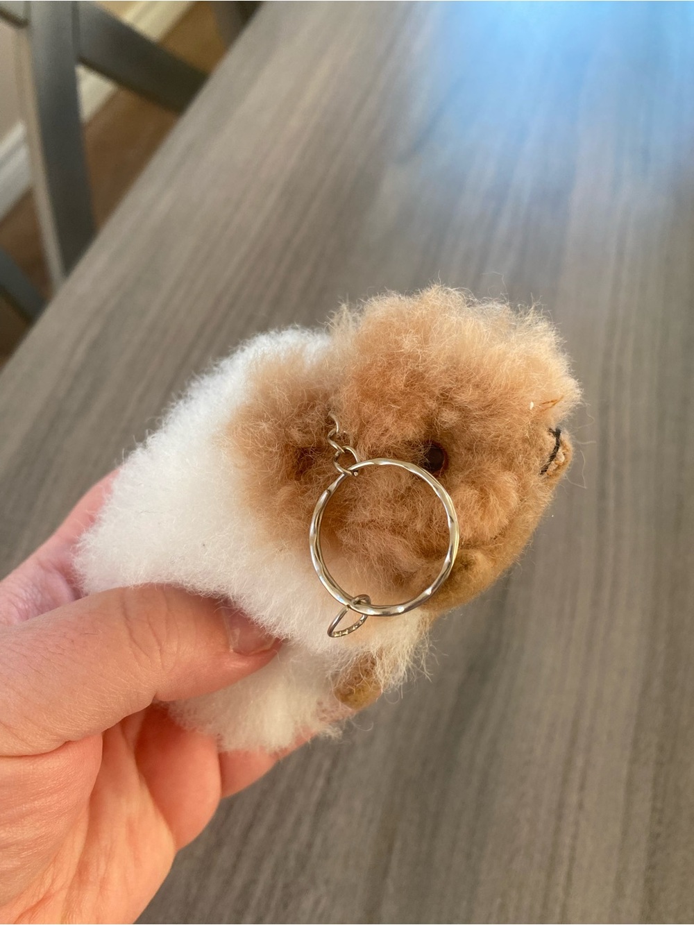 Plush Lama Keychain. Real Lama Wool!!!